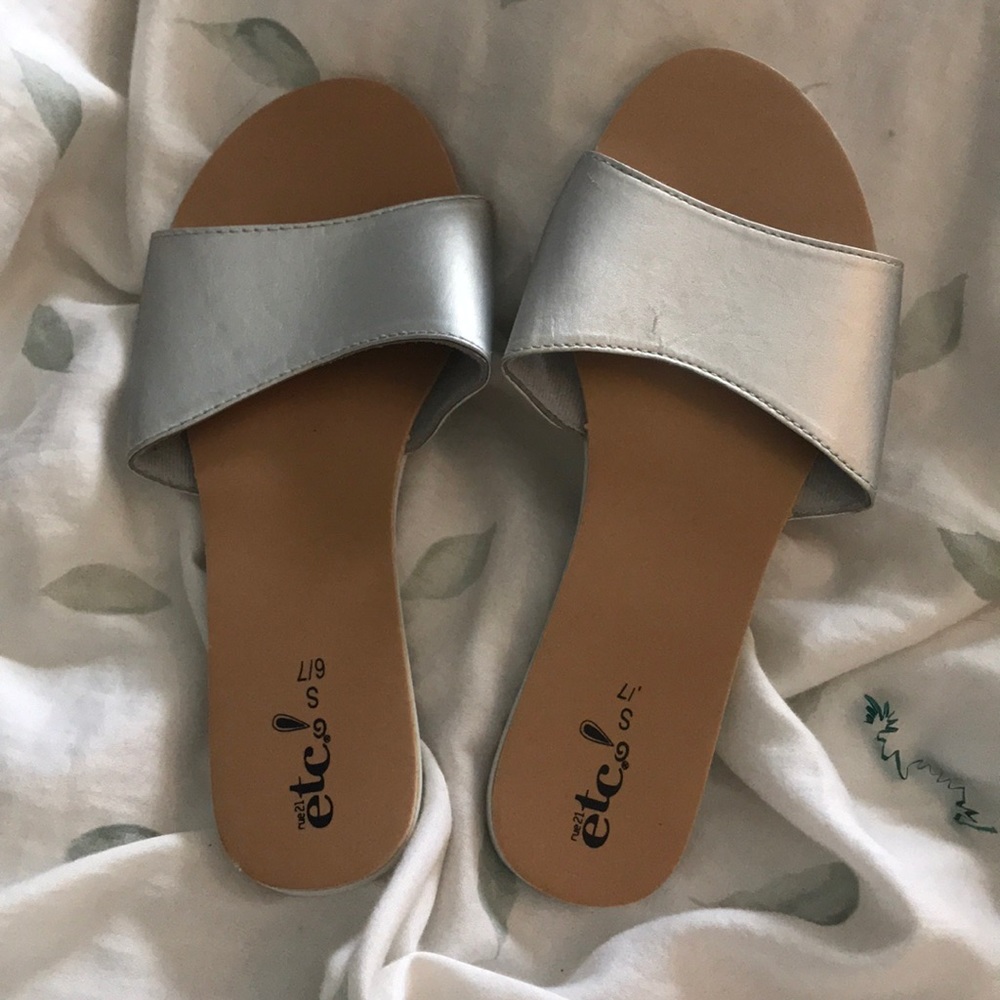 silver sandals